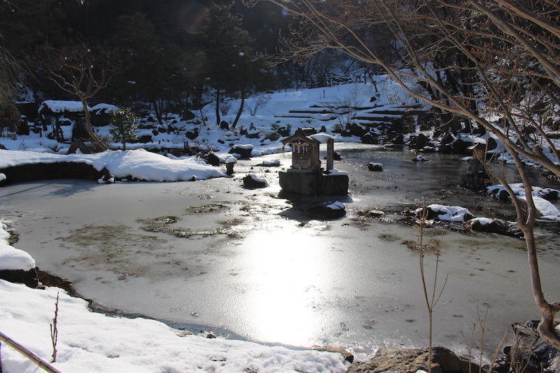 豊明池の月光江